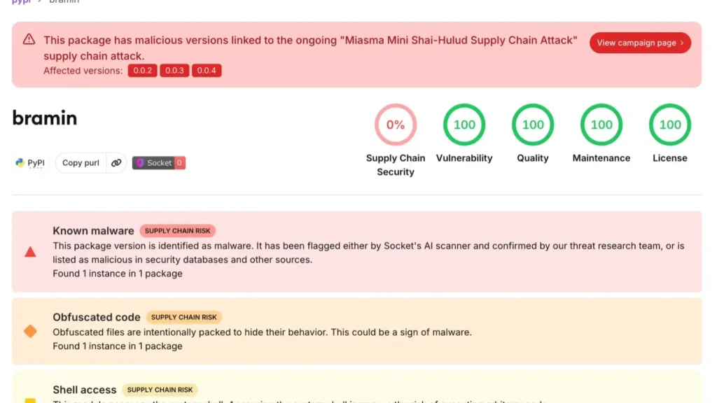PyPI Supply Chain Attack: 37 Malicious Wheels Steal Dev Secrets PyPI Supply Chain Attack: 37 Malicious Wheels Steal Dev Secrets
