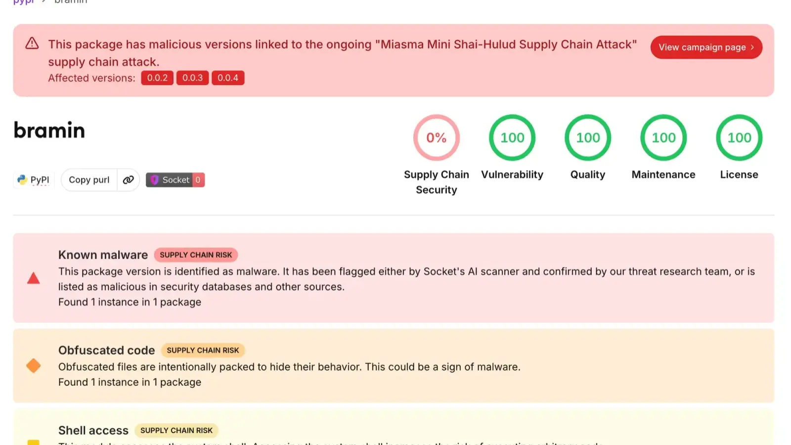 PyPI Supply Chain Attack: 37 Malicious Wheels Steal Dev Secrets